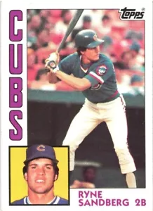 1984 Topps #596 Ryne Sandberg Chicago Cubs Baseballkarte - Bild 1 von 2
