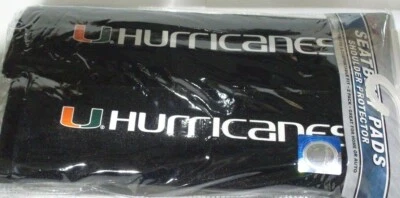 Par de almohadillas de cinturón de seguridad NCAA Miami Hurricanes de terciopelo de Fremont Die Foto 1 de 2