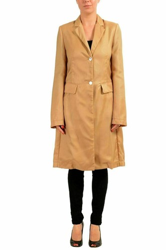 Cappotto Maison Margiela MM6 Donna Beige Due Bottoni US M IT 42