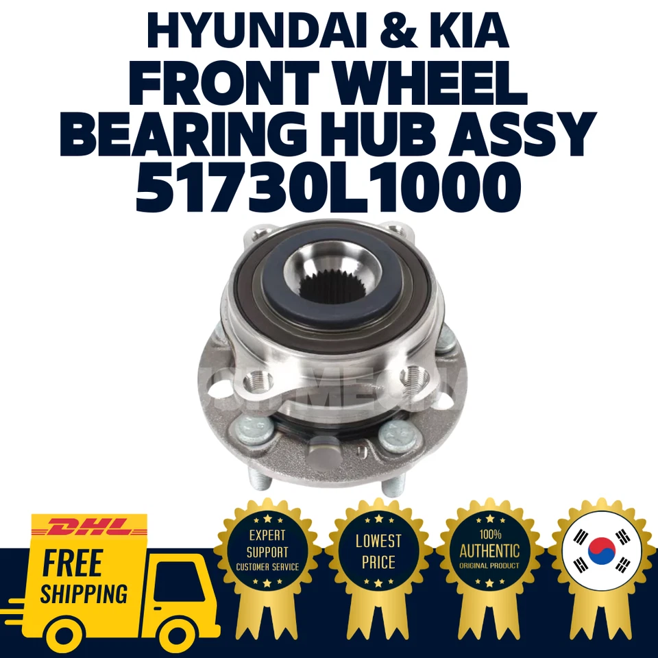 Conjunto de buje de cojinete de rueda delantera original OEM Hyundai Kia 51730L1000 Sonata Tucson Foto 1 de 1