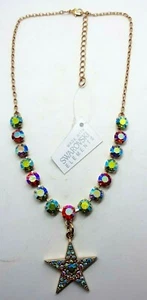 Women's Ladies Genuine Swarovski Elements Necklace Star. - Picture 1 of 10