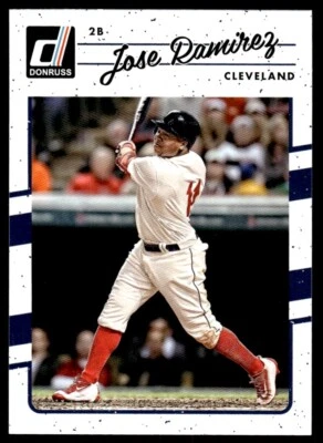 2017 Donruss Baseball Card Jose Ramirez Cleveland Indians #85 - Image 1 of 2