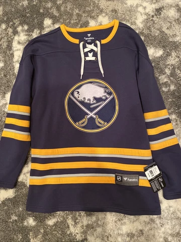 Buffalo Sabres NHL Fanatics Brand, Lace up crew sweater Cover