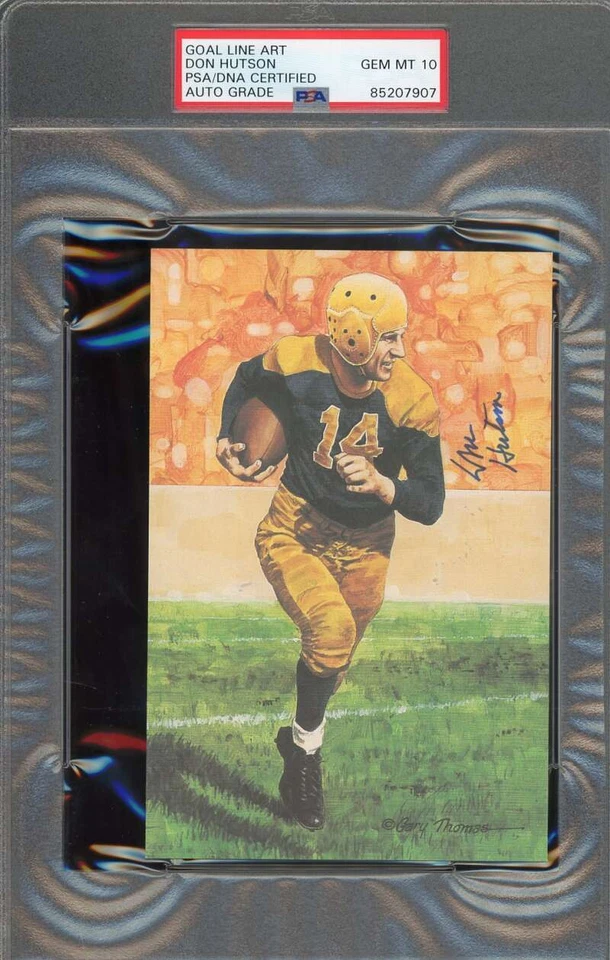 Don Hutson Gem Mint 10 PSA DNA Signed Goal Line Art Card GLAC Autograph - Image 1 of 1