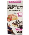 Röbert Irvine's Fit Crunch. High Protein Baked Bar 18 Bars Strawberry & Milk Chi
