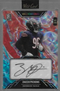 2023 Wild Card Wildchrome Zacch Pickens RC Donut Circles Teal /5 Chicago Bears - Picture 1 of 2