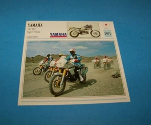 Tarjeta de información/foto de motocicleta Yamaha 750 XTZ Super Tenere 1991 Japón - Imagen 1 de 2