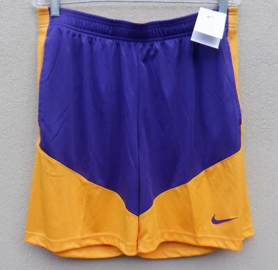 Nike Men's Training Purple Gold Shorts LSU Lakers Colors - L 4XL READ - Image 1 of 4