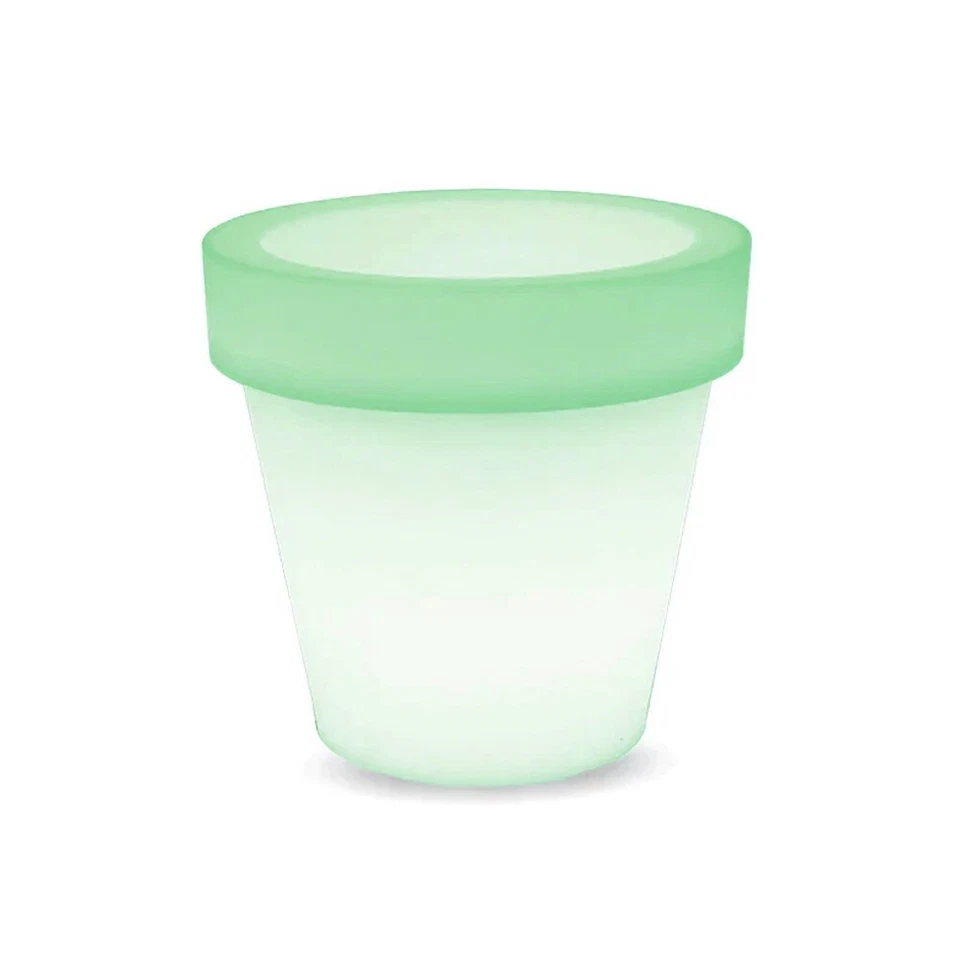 Vaso Led luminoso decorativo da giardino 1W RGBW 35,5x32,5 cm IP54 a batteria - Immagine 1 di 4