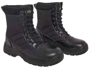 Hombres Steal Toe Cap Trabajo Seguridad Hi Negro Bota Calzado Ligero Talla UK 6-14 - Imagen 1 de 6