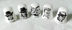 Job Lot Of 5 Hollywood Icons Fine Bone China Thimbles C305 - Picture 1 of 6
