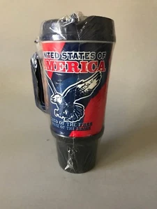 USA Insulated mug, patriotic mug, mug with eagle, large insulated mug, July 4th - Picture 1 of 7