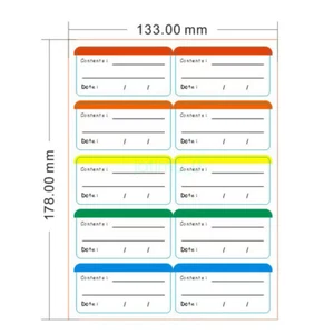 10 Sheets Kitchen Refrigerator Freezer Food Storage Date Content Label Sticker - Picture 1 of 3