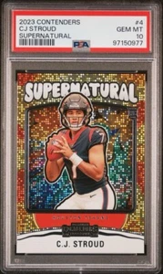 Panini Contenders 2023 - CJ STROUD Supernatural #4 RC PSA 10 - Imagen 1 de 2