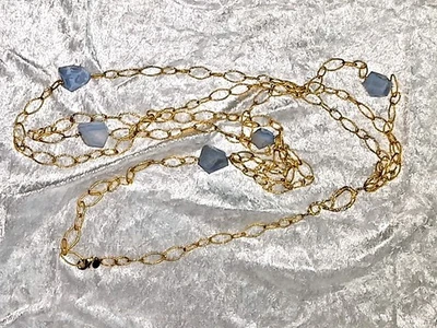 Collar Alexis Bittar - Cadenas de oro texturizado con ágatas Foto 1 de 4