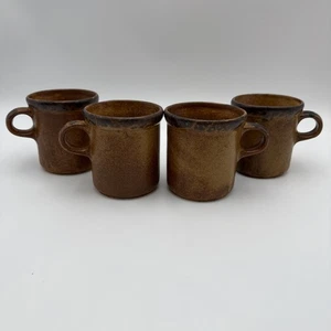 VTG McCoy Mugs Coffee Cups Pottery Mess Canyon Stoneware Set of 4 MCM - Picture 1 of 7