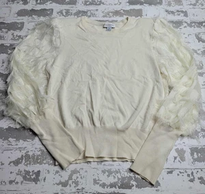 Calligraphie elfenbeinfarbene Viskosebluse mit Ärmeldetail Damen Medium - Bild 1 von 7