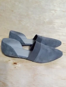 Eileen Fisher Schuhe Flute D'osay grau Wildleder spitz zulaufend flach Größe 11 Vero Cuoio - Bild 1 von 11