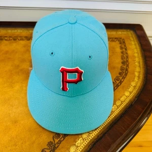 MLB Baseballmütze Kappe Pittsburgh Pirates New Era türkis rot nicht verstellbar Größe 7 1/8 - Bild 1 von 12