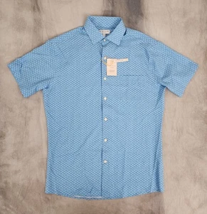 Camisa Peter Millar Crown Sport Verano Cómoda Manga Corta Botón Para Hombre Mediana - Imagen 1 de 9