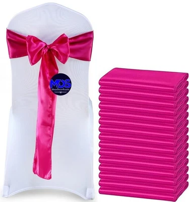 MDS упаковка из 25 шт. атласный стул пояса Charmeuse сатин обеденный стул банты ребра... - Изображение 1 из 4