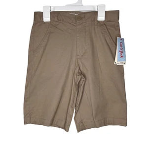 Cat & Jack Size 14 Boy's Flat Front Stretch Uniform Shorts Vintage Khaki NWT - Picture 1 of 9