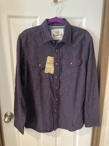 Roebuck Co Flanellhemd Junge Herren Medium Langarm Button Down Neu mit Etikett - Bild 1 von 4