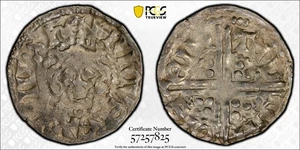 GRAN BRETAGNA INGHILTERRA Edoardo I argento (1272-79) 1 penny PCGS AU50 S-1377 (25) - Foto 1 di 6