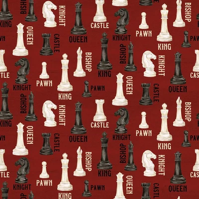 I'd Rather Be Playing Chess Fabric 100% Cotton From Riley Blake - Image 1 of 3