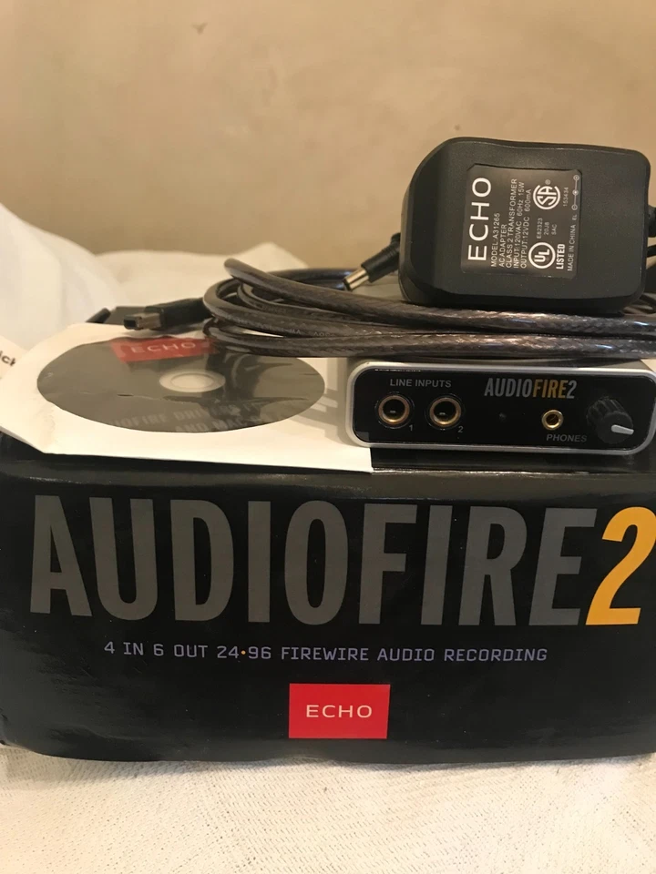 Echo 2 Digital Audiofire 2. Unit with OS + fire wire cable Clean w/box  Save Big - Image 1 of 4