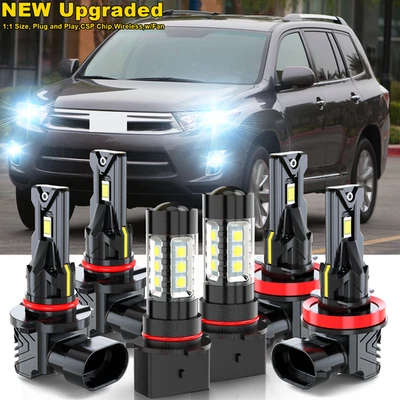 For Toyota Highlander 2011-2012 2013 Faros LED Alto-Bajo+Kit luz antiniebla - Image 1 of 4