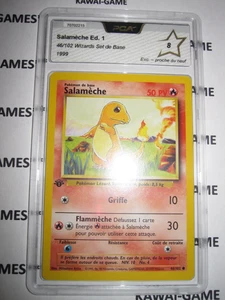 POKEMON SALAMECHE 46/102 SET DE BASE EDITION 1 FRANCAIS 1999 PCA 8 NOT Psa - Picture 1 of 3