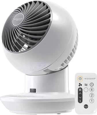 Mini Air Circulator Fan Quiet 3 Speed Remote Control Oscillating Adjustable Tilt - Image 1 of 4