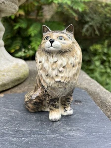 Vintage Beswick 1880 Grey Persian Cat Seated Looking Up 14cm Tall - Picture 1 of 9