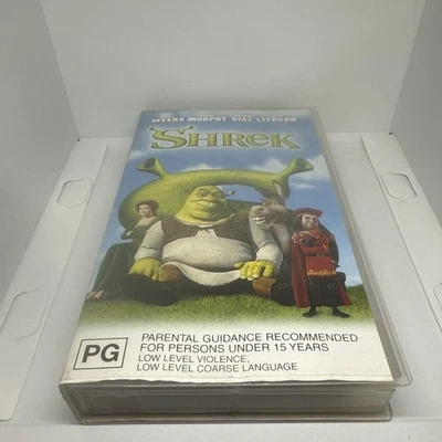Shrek VHS Tape Vintage Mike Myers Eddie Murphy Cameron Diaz Animated Movie 2001 - Image 1 of 4