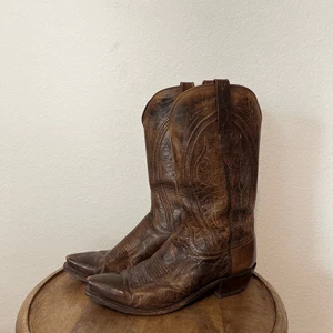 Botas de Vaquero del Oeste Lucchese Cuero Marrón Clint Perla Antigua Para Hombre Talla 8.5 D - Imagen 1 de 13