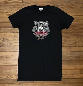 KENZO Paris Tiger T-Shirt Dress Black SS (size: L) - great condition! - Picture 1 of 4
