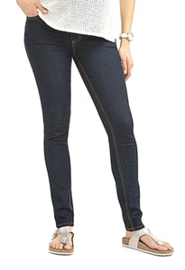 *WOMENS MATERNITY OH! MAMMA STRETCH FULL PANEL SKINNY JEANS, DARK WASH - Picture 1 of 4