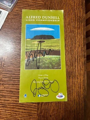 2010 ALFRED DUNHILL  SATURDAY Signed  AUTO RORY MCILROY- GREAME MCDOWELL PSA DNA - Image 1 of 4