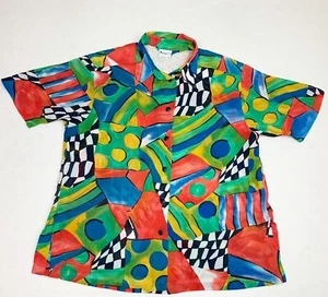 Vintage 90er Hermann Lange Collection Hemd Bunt 42 Hip Hop Art - Bild 1 von 8