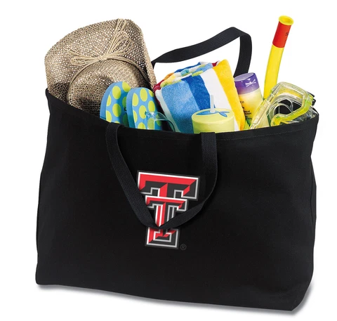 Texas Tech Large Tote Bag Grocery Shopper Bags Beach Shopping Totes Cover