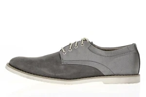 CALVIN KLEIN Mens Gray Suede Fabric Oxfords Sz 10 M - Picture 1 of 6