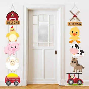 Farm Animal Themed Party Decorations, Farm Animal Cutouts Banner, Farm Animals - Picture 1 of 6