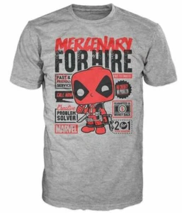 Funko Pop Tees T-Shirts Deadpool Hire Gray Small T-Shirts - Picture 1 of 2