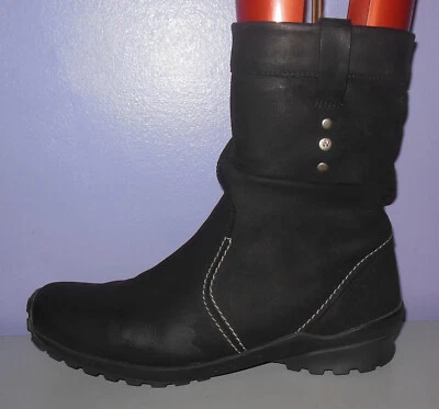 Wolky Bryce Botas Confort holgadas de Cuero Negro Resistentes al Agua Talla 41 EU 10 EE. UU. Foto 1 de 4