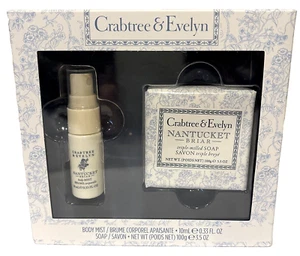 Crabtree & Evelyn Nantucket Briar Triple Milled Soap Body Mist 2 Piece Gift Set - Picture 1 of 5
