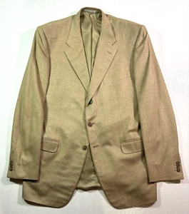 mens tan Corneliani Silk Cashmere blazer jacket sport suit coat italy 56L 46L - Picture 1 of 12