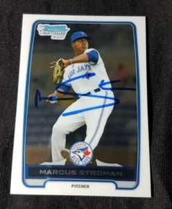 Marcus Stroman signed 2012 first Bowman Chrome Topps rookie card RC YANKEE auto  - Picture 1 of 2