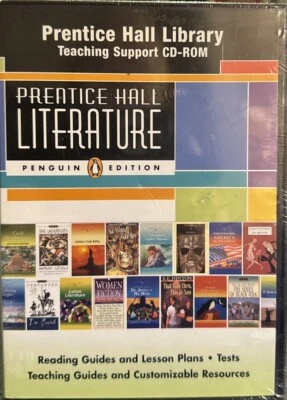 Prentice Hall Library Teaching Support CD-ROM Literature Grade 9 New Sealed - Image 1 of 2