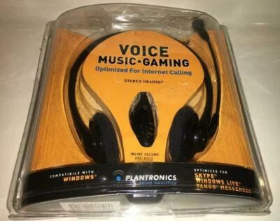 Plantronics Audio 325 Wired Noise-Canceling PC Headset for Skype Chat New In Box - Image 1 of 2